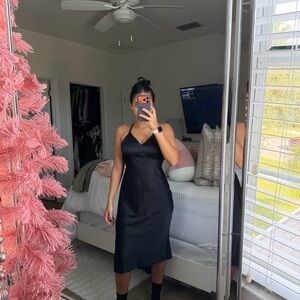 Abercrombie and Fitch Black Hi Low Maxi Dress